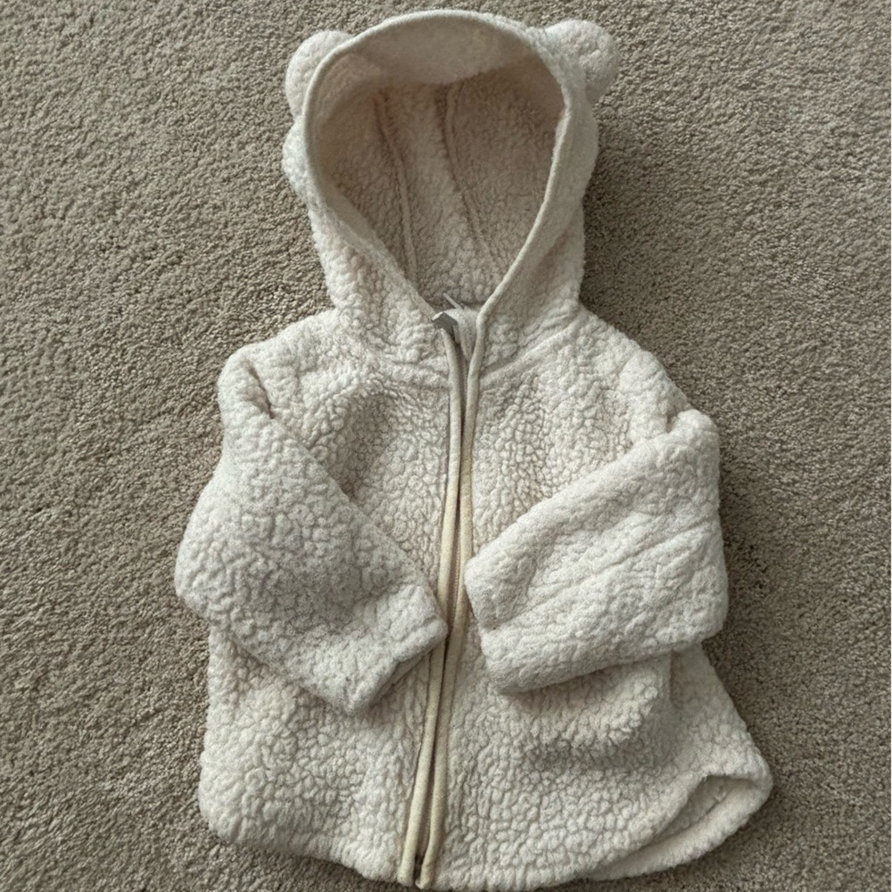 Old Navy Cream Kids Jacket with Bear Ears